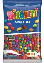 Três Pacotes De Disqueti De Chocolate Colorido De 1kg