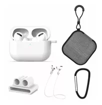 Kit 5 En 1 Estuche Funda Silicona Correa Para AirPods Pro