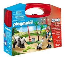 Playmobil Maletín De Pandas Y Cuidadora #70105