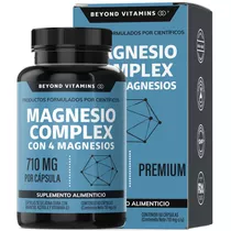 Magnesio Complex | Citrato De Magnesio | Glicinato De Magnesio | Gluconato De Magnesio | 710 Mg | Sin Rellenos - 60 Cápsulas