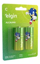 Pilha Alcalina C Blister C/ 2 Unid Elgin Energy/pilha Media