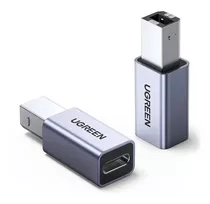 Ugreen Convertidor Usb-c Hembra A Usb 2.0 B/m De Aluminio