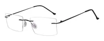 Óculos P/ Grau Quadrado Sem Aro Flutuante Titânio Unissex 