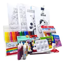 Mega Kit Arte Niños Set Infantil + Dibujos Para Pintar B 