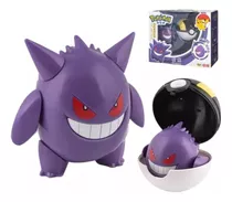 Pokemon Gengar Articulado Boneco Pokeball Pokebola Dobravel