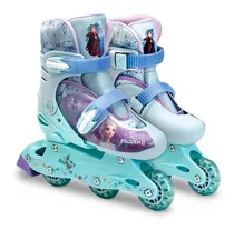 Patins Frozen 3 Rodas Ajustável 29 A 32 Com Acessórios Fun