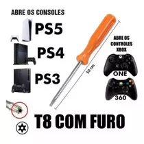 Chave Mini Torx T8 Com Furo Ps3 Ps4 Controle Xbox 360 One