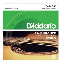 Cuerdas Daddario Guitarra Acustica Ez890 09-045