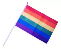 50 Banderas Orgullo Gay Lgbt Arcoíris 40x30cm Marcha Decora