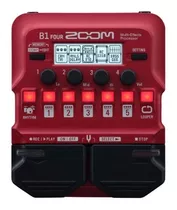 Pedal De Efecto Zoom B1 Four  Rojo