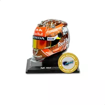 Mini Casco F1 Bélgica 2021 Max Verstappen #33 Red Bull 1:4