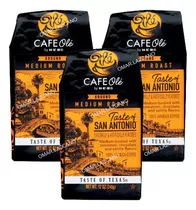 Café Olé San Antonio Blend Med Roast Ground 3 Bolsas 12oz