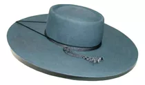 Sombrero Huaso, Color Gris Perla, Ala 12cm Y Copa 9cm, Nuevo