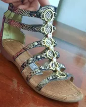 Sandalias Fragola Chatitas Strass Super Cómodas Un Sólo Uso 