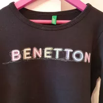 Buzo Benetton Talle 7/8 Años Negro Unisex