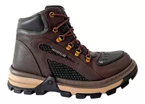 Bota Borcego Caterpillar Cuero Marron Cafe Alaska