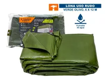 Lona Uso Rudo, Verde Olivo, 6 X 12 M, Truper Expert 16379