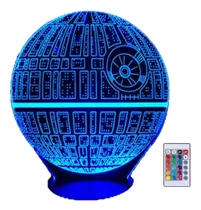 Lámpara Led 3d Estrella Muerte Star Wars Ubs Touch 7colores Color De La Estructura Negro Color De La Pantalla 7 Colores
