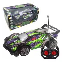 Carrinho De Controle Remoto Racing Dinosaur Com Luz Neon