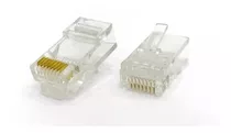 Plug Conector Modular R-j45 8 X 8 - 100pçs + 10 Capas