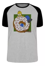 Camiseta Luxo Simpsons Homer Rosquinha Morder Donuts