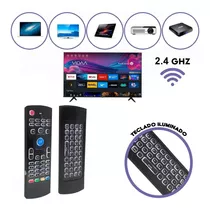 Controle Mini Teclado Air Mouse Wireless Sem Fio Android Tv