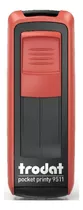 Sello De Bolsillo Personalizado Trodat Pocket 9511, Color Rojo/negro
