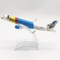 Miniatura Avião De Ferro Azul Linhas Aéreas Airbus Coleção