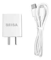 Cargador Adaptador 220v A Usb 2.1 Amper + Cable Usb C Seisa