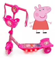 Patinete Infantil Peppa Pig C/ Luzes E Musica