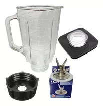 Kit Vaso Oster En Vidrio + Cuchilla + Empaque + Rosca + Tapa