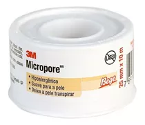  Fita Micropore Hipoalergênica 25mm X 10m Bege 3m