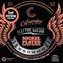 Cuerdas Guitarra Electrica 10-52 Nickel Plated Ac10 Cifuente