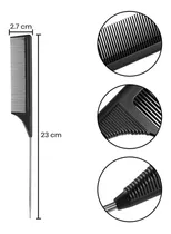 Peine Profesional De Carbon Cola Metal Resistente Al Calor 