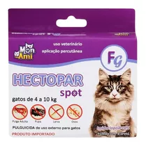 Pipeta Antiparasitário Para Pulga Mon Ami Hectopar Spot Para Gato De 4kg A 10kg