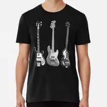 Remera Bajos Rickenbacker, Fender Y Hofner Algodon Premium