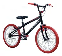 Bicicleta Aro 20 Bmx Cross Freestyle Aero P Cor Preto Com Vermelho
