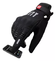 Guantes Para Moto Frio Madbike City Touch Protecciones Negro