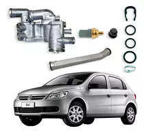 Carcaça Termostática Alumínio Plug Cinza Gol G5 1.0 8v 2009