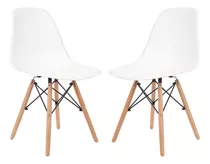 Cadeira De Jantar Empório Tiffany Eames Dsw Madera Estrutura De Cor Branco 2 Unidades