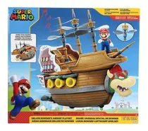 Super Mario Aeronave Deluxe De Bowser Barco Jakks Pacific !*