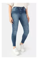 Chupin Azul Biostone Elastizado Tiro Alto Nahana Jeans