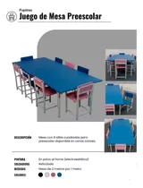 Juego De Comedor Para Preescolar 8 Puestos 