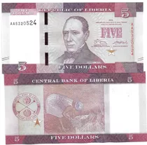 2 Billetes De Liberia 5 Y 10 Dolares Año 2016 Sin Circular