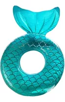 Inflable Salvavidas Cola De Sirena Flotador Alberca 90 Cms Color Cola Sirena Azul