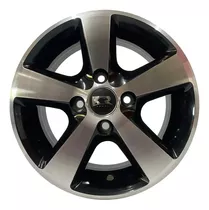 2 Rodas Aro 13 4x100 K27 / 2 Unidades / Par Cor Preta Diamantada