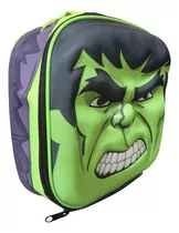 Lunchera Térmica Infantil Vianda Escolar 3d Hulk Y Otros Color Verde