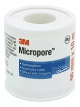 Kit C/ 15 Rolos Micropore Branco 1530 - 50mm X 10m 3m