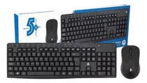 Combo Teclado Abnt2 + Mouse Sem Fio Usb Office - 015-0079 5+ Cor Do Mouse Preto Cor Do Teclado Preto