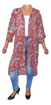 Kimono Largo Cardigan Seda Moda Mujer Juvenil Casual Ancho